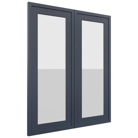 Fabuwood Luna Indigo DS GDW2430 Wall Glass Door, Front View