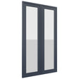 Fabuwood Luna Indigo DS GDW2442 Wall Glass Door, Front View