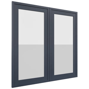 Fabuwood Luna Indigo DS GDW3030 Wall Glass Door, Front View