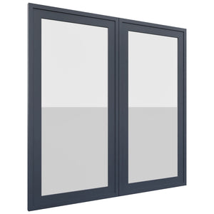 Fabuwood Luna Indigo DS GDW3636 Wall Glass Door, Front View
