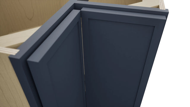 Fabuwood Luna Indigo LSB33 Base Corner Lazy Susan Cabinet, Detail View