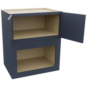 Fabuwood Luna Indigo MC303621 Wall Microwave Cabinet, Open View