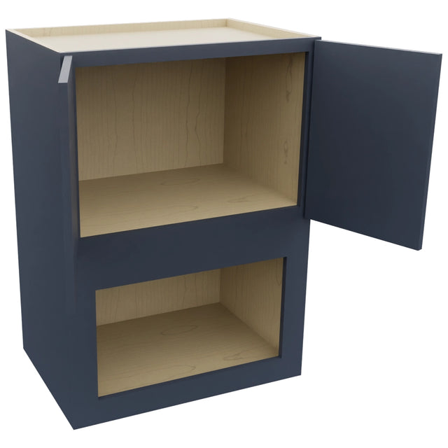 Fabuwood Luna Indigo MC304221 Wall Microwave Cabinet, Open View