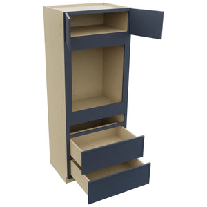 Fabuwood Luna Indigo OC3384C Tall Oven Cabinet Combo, Open View