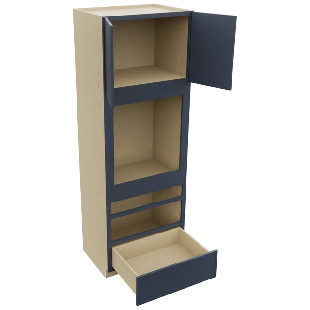 Fabuwood Luna Indigo OC3396D Tall Oven Cabinet Double, Open View
