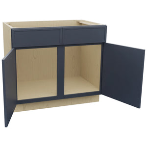 Fabuwood Luna Indigo SB39 Base Sink Cabinet, Open View