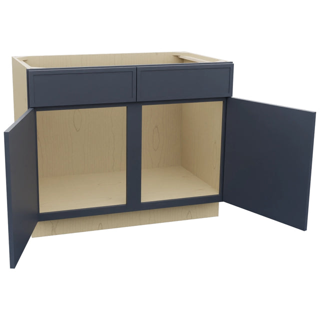 Fabuwood Luna Indigo SB42 Base Sink Cabinet, Open View