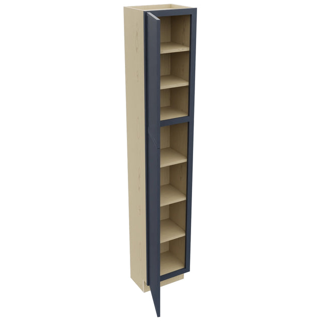 Fabuwood Luna Indigo TP151284 Tall Pantry Cabinet, Open View