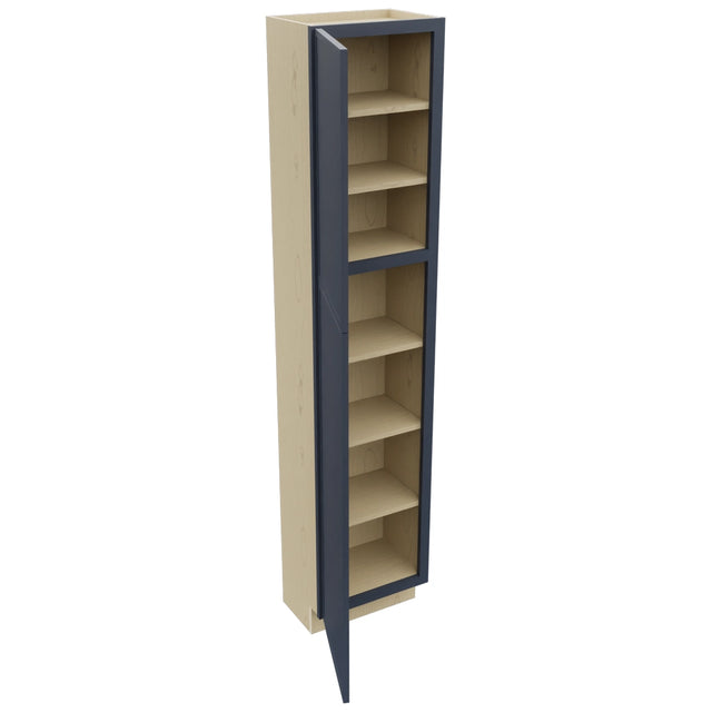 Fabuwood Luna Indigo TP181284 Tall Pantry Cabinet, Open View