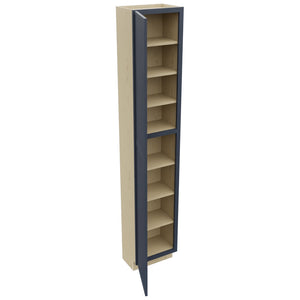 Fabuwood Luna Indigo TP181296 Tall Pantry Cabinet, Open View
