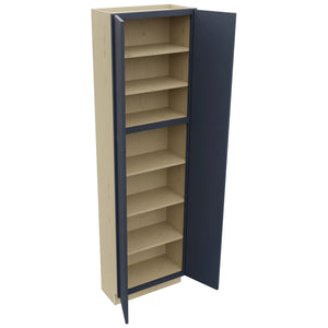 Fabuwood Luna Indigo TP241284 Tall Pantry Cabinet, Open View