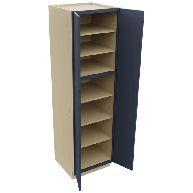 Fabuwood Luna Indigo TP242484 Tall Pantry Cabinet, Open View