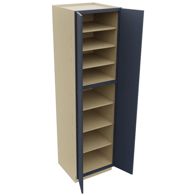Fabuwood Luna Indigo TP242490 Tall Pantry Cabinet, Open View