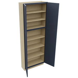 Fabuwood Luna Indigo TP301284 Tall Pantry Cabinet, Open View