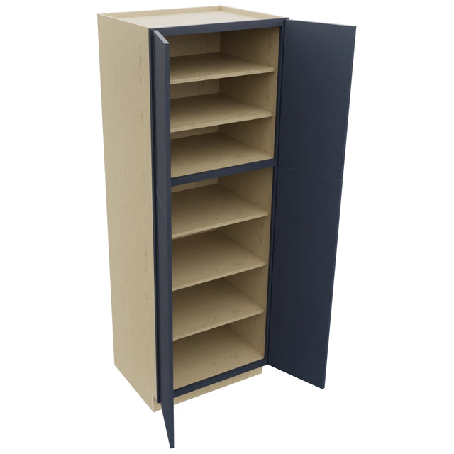 Fabuwood Luna Indigo TP302484 Tall Pantry Cabinet, Open View