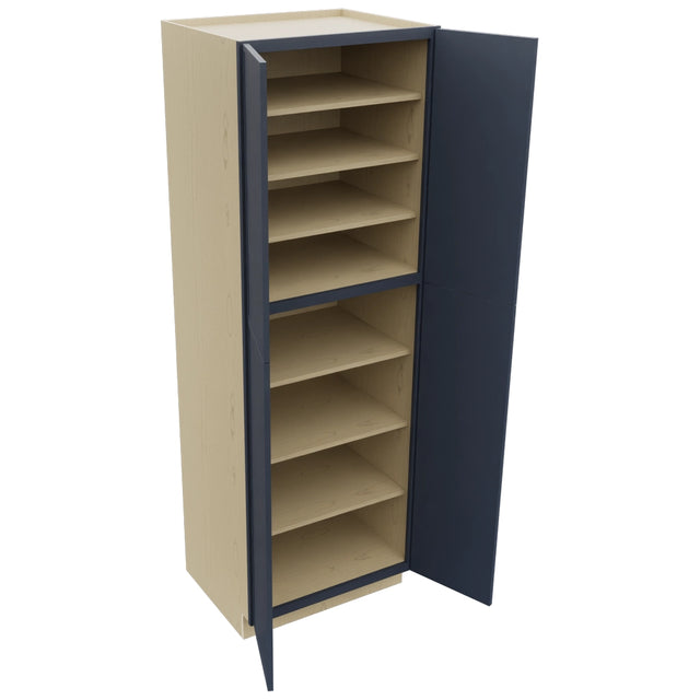 Fabuwood Luna Indigo TP302490 Tall Pantry Cabinet, Open View