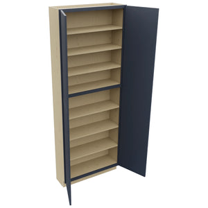 Fabuwood Luna Indigo TP361296 Tall Pantry Cabinet, Open View