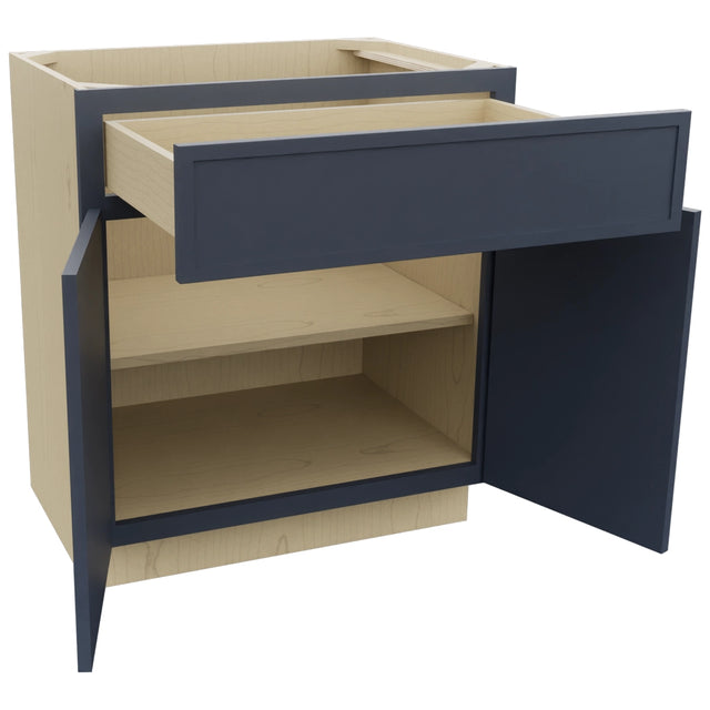 Fabuwood Luna Indigo VB30-34 Vanity Base Standard Cabinet, Open View