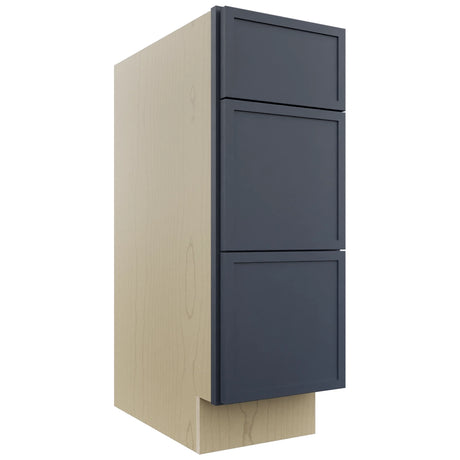 Fabuwood Luna Indigo VDB12-34 Vanity Drawer Cabinet, Front View
