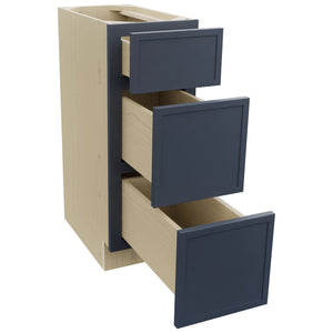 Fabuwood Luna Indigo VDB12-34 Vanity Drawer Cabinet, Open View