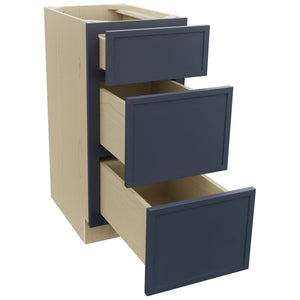 Fabuwood Luna Indigo VDB15-34 Vanity Drawer Cabinet, Open View