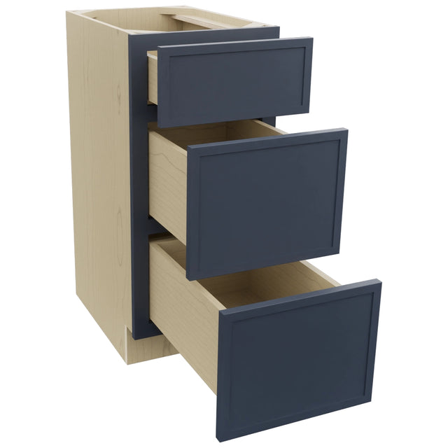 Fabuwood Luna Indigo VDB15-34 Vanity Drawer Cabinet, Open View