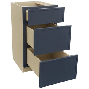 Fabuwood Luna Indigo VDB18-34 Vanity Drawer Cabinet, Open View