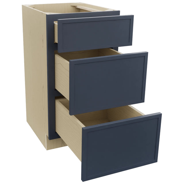 Fabuwood Luna Indigo VDB18-34 Vanity Drawer Cabinet, Open View
