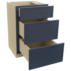 Fabuwood Luna Indigo VDB21-34 Vanity Drawer Cabinet, Open View
