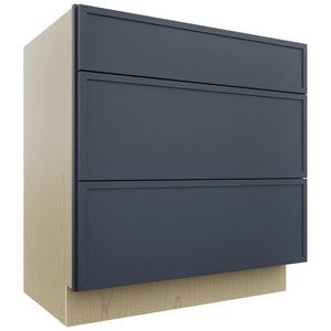 Fabuwood Luna Indigo VDB33-34 Vanity Drawer Cabinet, Front View