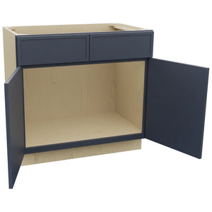Fabuwood Luna Indigo VSB36-34 Vanity Sink Cabinet, Open View