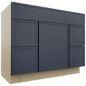Fabuwood Luna Indigo VSD30DL Vanity Combo Cabinet, Front View