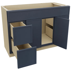 Fabuwood Luna Indigo VSD30DR Vanity Combo Cabinet, Open View