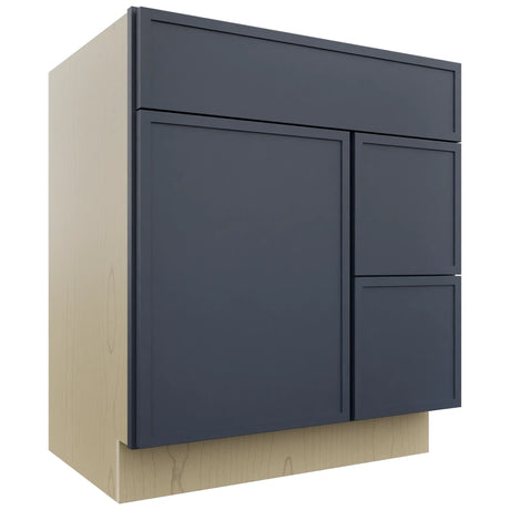 Fabuwood Luna Indigo VSD36DR Vanity Combo Cabinet, Front View