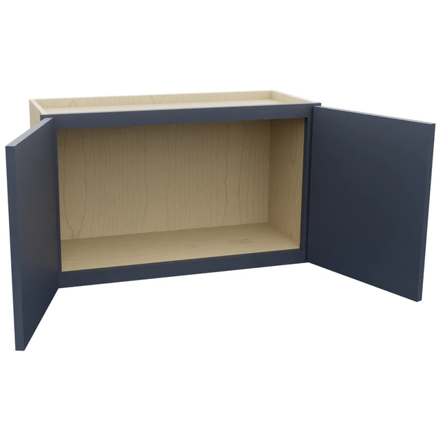 Fabuwood Luna Indigo W3018 Wall Standard Cabinet, Open View