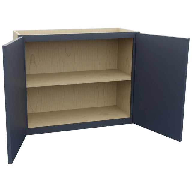Fabuwood Luna Indigo W3024 Wall Standard Cabinet, Open View