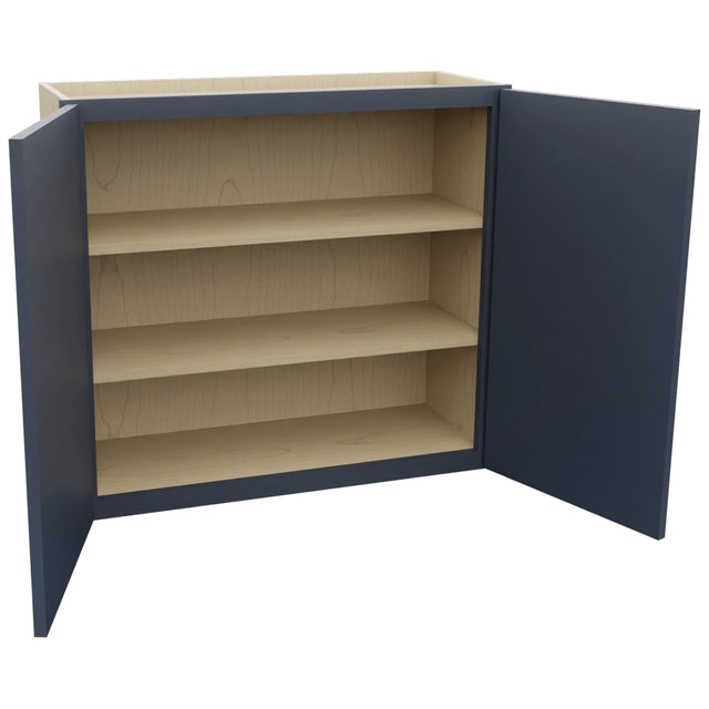 Fabuwood Luna Indigo W3330 Wall Standard Cabinet, Open View