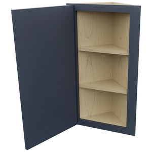 Fabuwood Luna Indigo WAE1230 Wall Angle End Cabinet, Open View