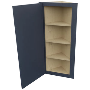 Fabuwood Luna Indigo WAE1236 Wall Angle End Cabinet, Open View