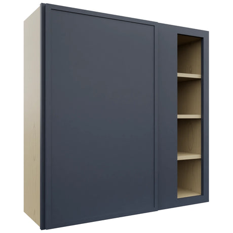 Fabuwood Luna Indigo WBC3636 Wall Corner Blind Cabinet, Front View
