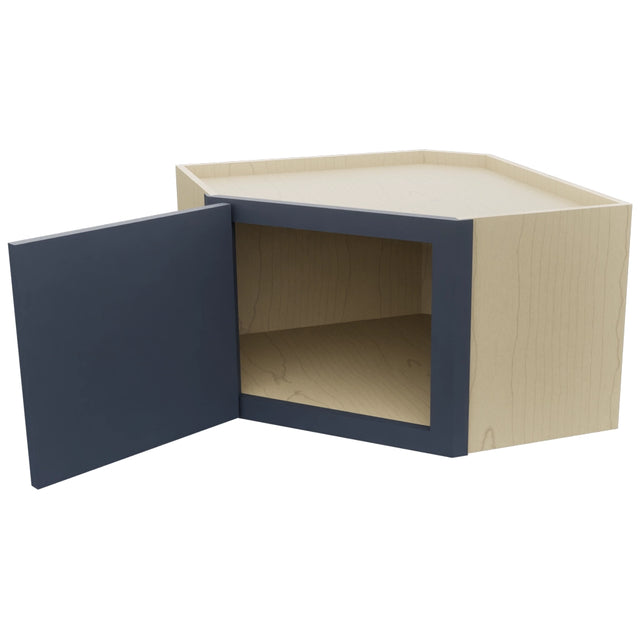 Fabuwood Luna Indigo WDC2415 Wall Corner Diagonal Cabinet, Open View