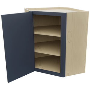 Fabuwood Luna Indigo WDC2430 Wall Corner Diagonal Cabinet, Open View