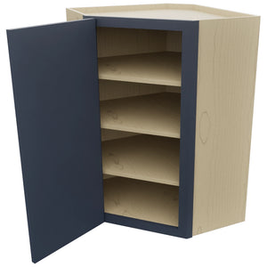 Fabuwood Luna Indigo WDC2436 Wall Corner Diagonal Cabinet, Open View