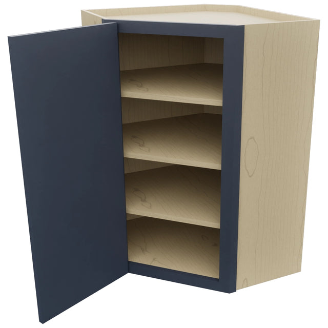Fabuwood Luna Indigo WDC2436 Wall Corner Diagonal Cabinet, Open View