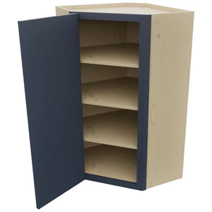Fabuwood Luna Indigo WDC2442 Wall Corner Diagonal Cabinet, Open View