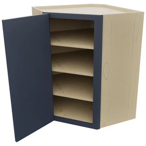 Fabuwood Luna Indigo WDC2736 Wall Corner Diagonal Cabinet, Open View