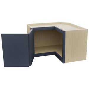 Fabuwood Luna Indigo WPC2415 Wall Corner Pie Cabinet, Open View