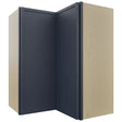 Fabuwood Luna Indigo WPC2430 Wall Corner Pie Cabinet, Front View