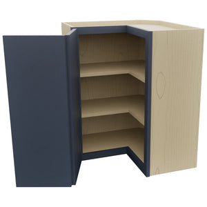 Fabuwood Luna Indigo WPC2430 Wall Corner Pie Cabinet, Open View