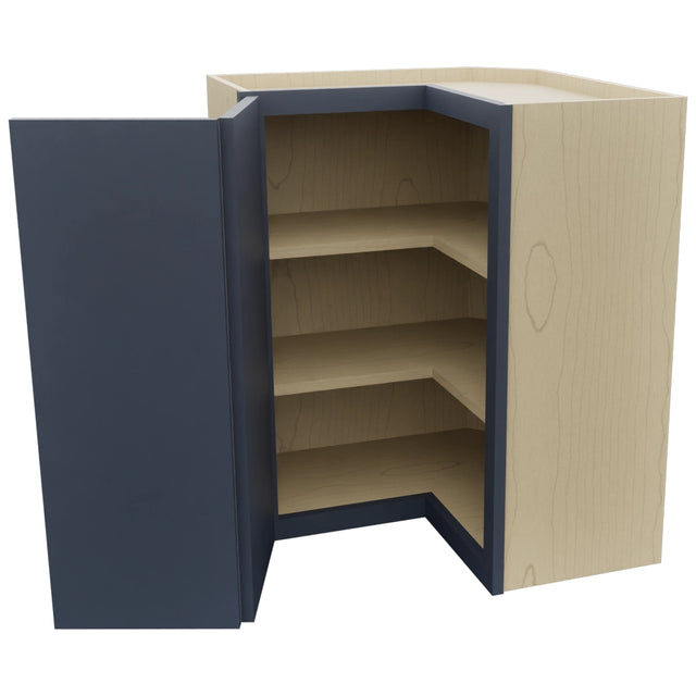 Fabuwood Luna Indigo WPC2430 Wall Corner Pie Cabinet, Open View